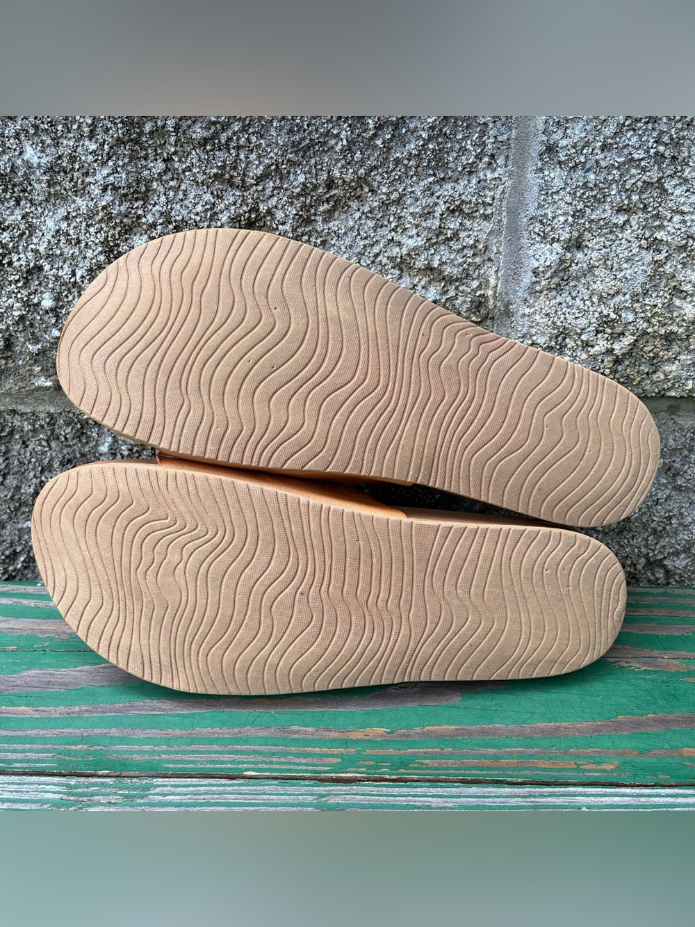 Reef Cushion Scout Saddle Natural Sandals Womens 9 Brown Vegan Leather Slides - Picture 3 of 15